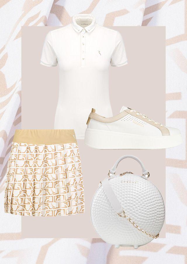 Women's styling with trendy summer white and beige sports shoes