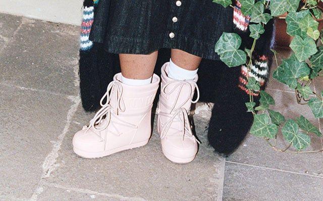 donne in rosa Moon Boot stivali da neve