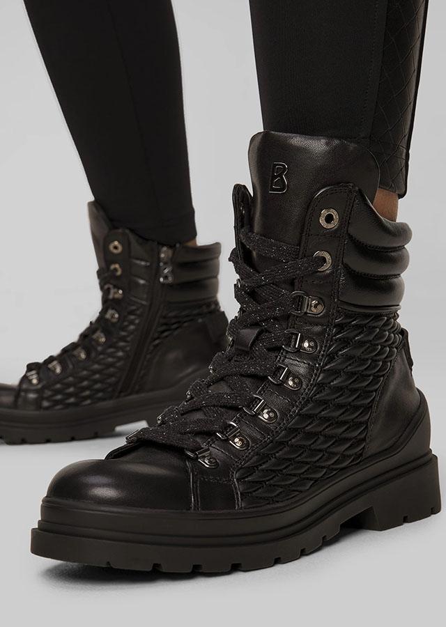 Bogner black leather winter boots