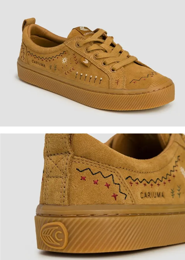 Wildleder-Sneakers von Cariuma mit dekorativem Muster Wildleder-Sneakers von Cariuma mit dekorativem Muster