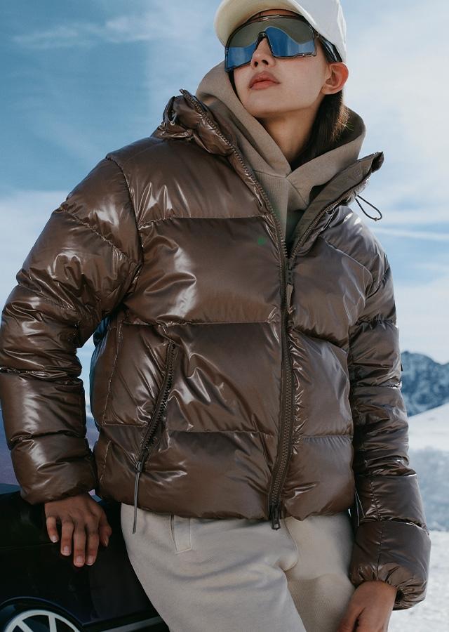 Czekoladowa kurtka puchowa Bogner Fire+Ice Czekoladowa kurtka puchowa Bogner Fire+Ice