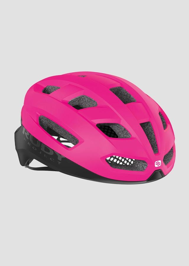 Różowy kask rowerowy marki Rudy Project Różowy kask rowerowy marki Rudy Project